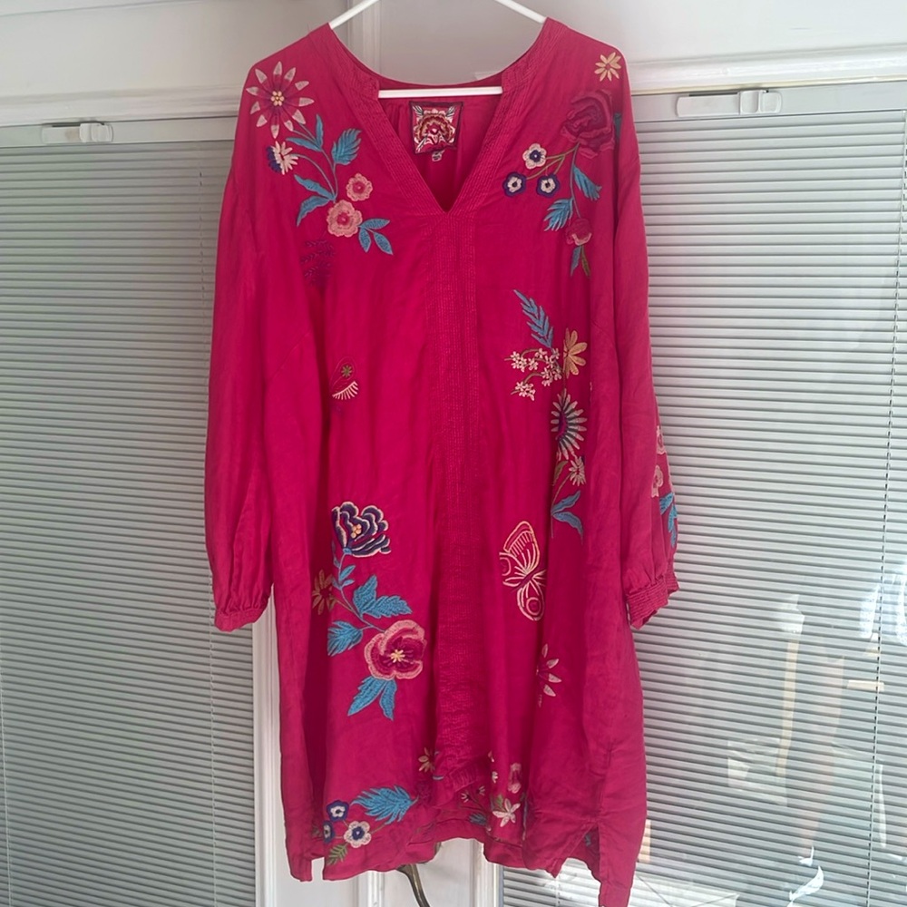 Johnny Was Arla Bishop sleeve embroidered dress 👗